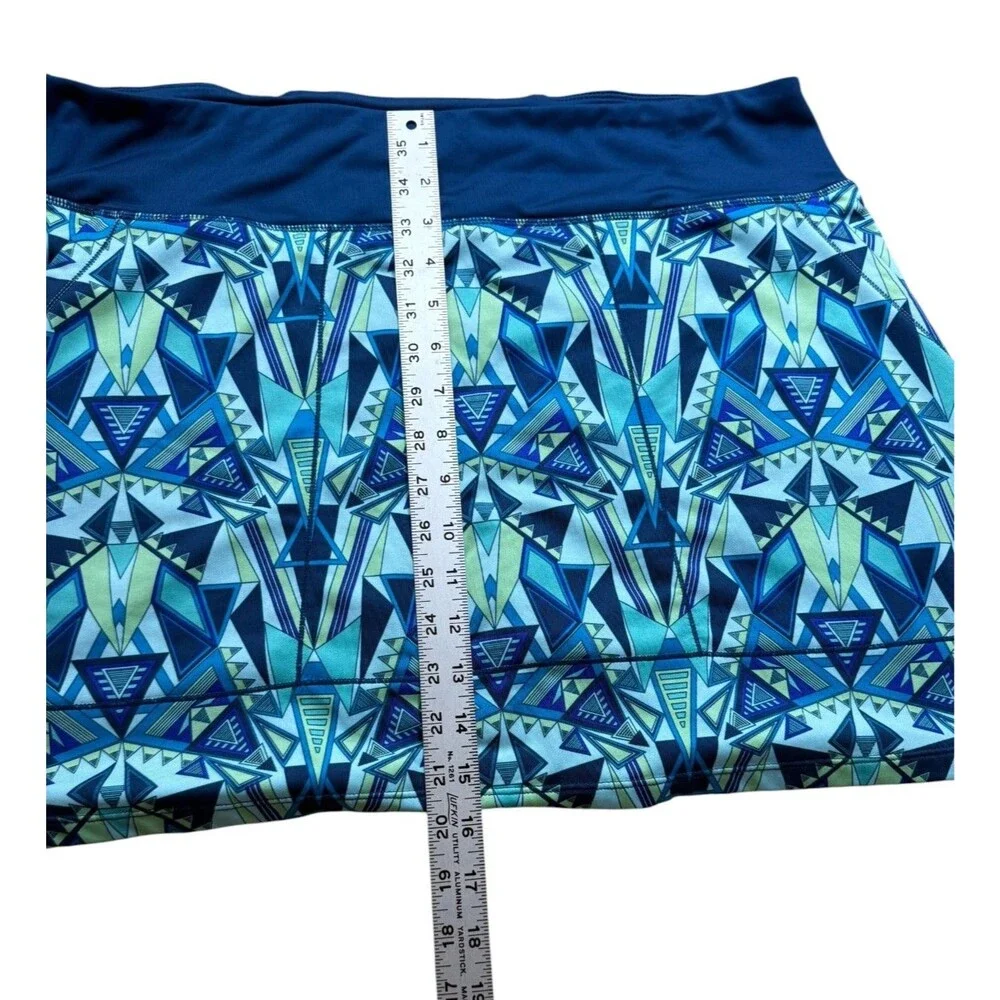 Title Nine Gidget Geometric Skort Skirt Womens Size XL Golf Tennis Pickleball